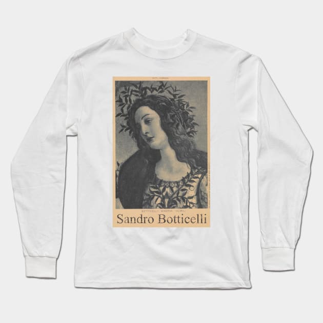 Sandro Botticelli Minerva Long Sleeve T-Shirt by Mary Rose 73744